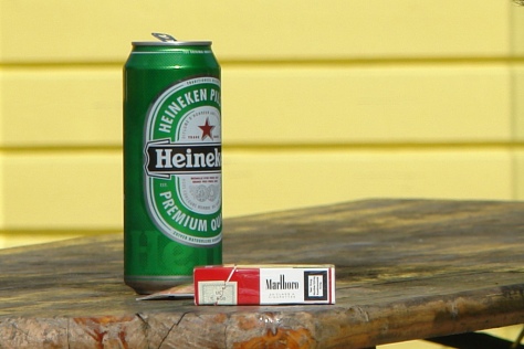CIgarettes and Alcohol. By CharlesFred, Flickr. Creative Commons Licence.